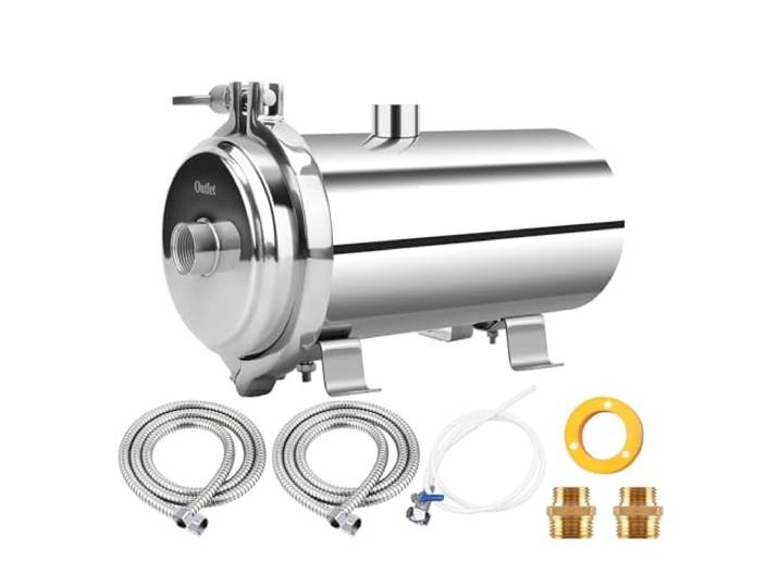 TIEOAXFT PVDF-Wasserreiniger for das ganze Haus, Ultration-Wasserfilter, 0,01 µm, Filter, 3000 l/h, SUS304, Trinkwasser