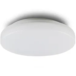 ISOLED LED Aufbauleuchte DN327, IP54, Ø 32.7cm, 24W 3000/4000K (CCT-Switch) 2700lm 120°, schaltbar, weiß, mit HF/MW-Bewegungssensor ISO-113707