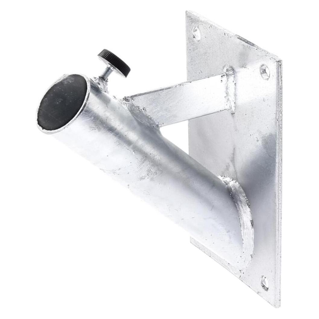 GAH Fahnenhalter für Wand-Befestigung Ø 42 mm Stahl feuerverzinkt (20 x 12 cm) (639815)