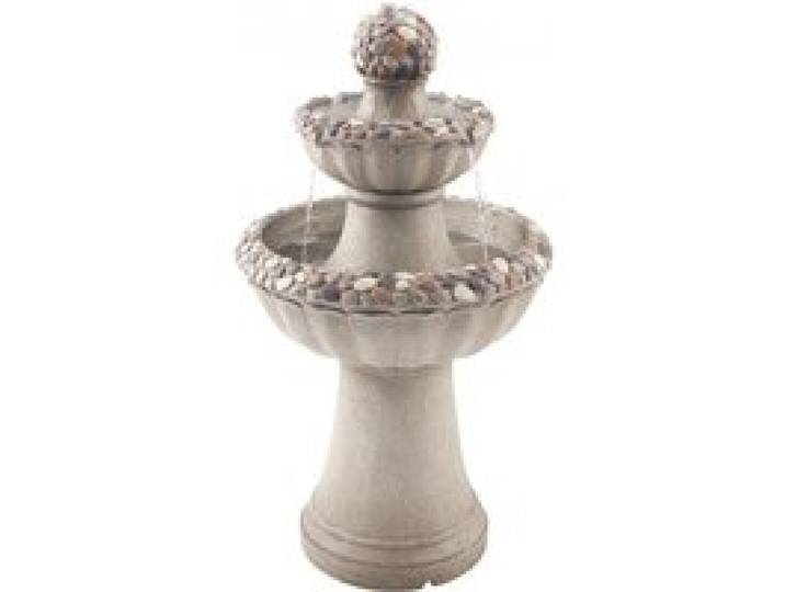 VEVOR Gartenbrunnen für den Außenbereich, 927 mm hoch, moderner 2-stufiger Wasserfall, Springbrunnen aus Fiberglas & Harz, mit Wasserpumpe, für Gärten, Terrassen, Hinterhöfe, Heimdekoration