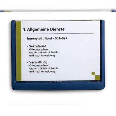 Durable Türschild A5 d.bl CLICK SIGN transparente Front