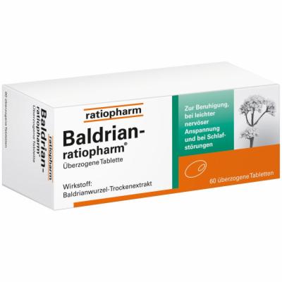 ratiopharm GmbH BALDRIAN RATIOPHARM 450 mg ueberzogene Tabl. 60 St 01508284
