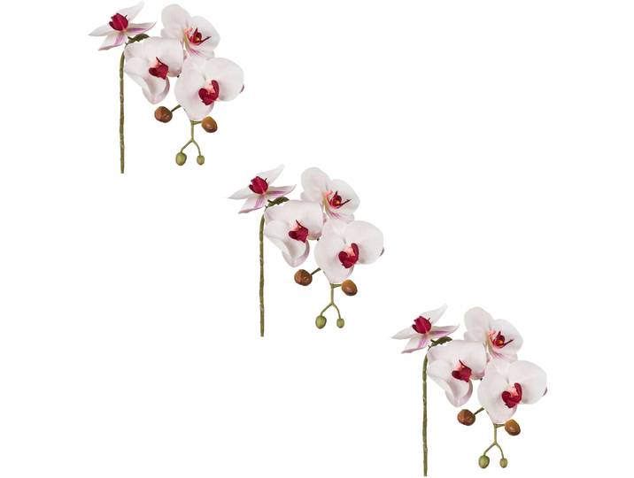 Kunstblume CREATIV GREEN Phalaenopsis 3D-print , rosa, H:42cm, Obermaterial: 85% Polyester, 15% Polyethylen, Kunstpflanzen, Kunstblume, mit Real-Touch-Blüten
