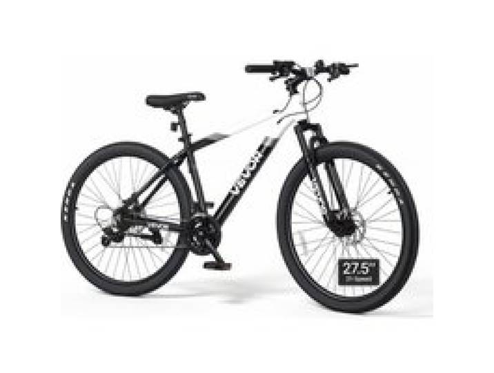 VEVOR VTT Homme Femme, Vélo Tout Terrain 27,5 po, 21 Vitesses, Semi-rigide, pour Montagne, Suspension Avant, Selle Réglable, Pneu Tout-terrain, Cadre en Alliage d'Aluminium, Double Frein à Disque