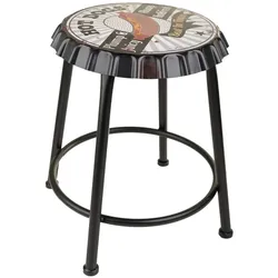 HOCKER aus Metall, grau, 35x46cm