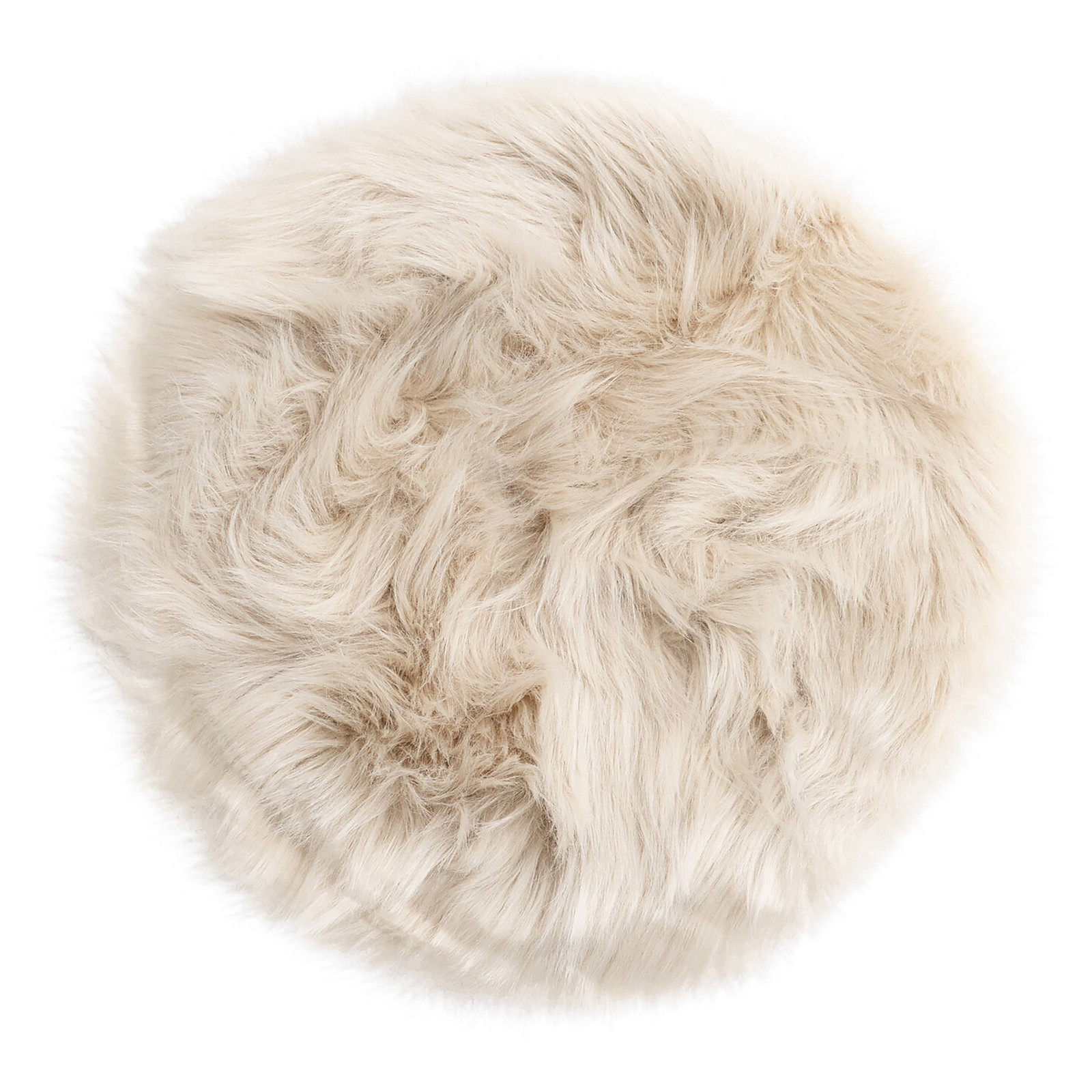home24 Kussensloop Katy beige, ronde kussensloop van polyester, Ø 34 cm