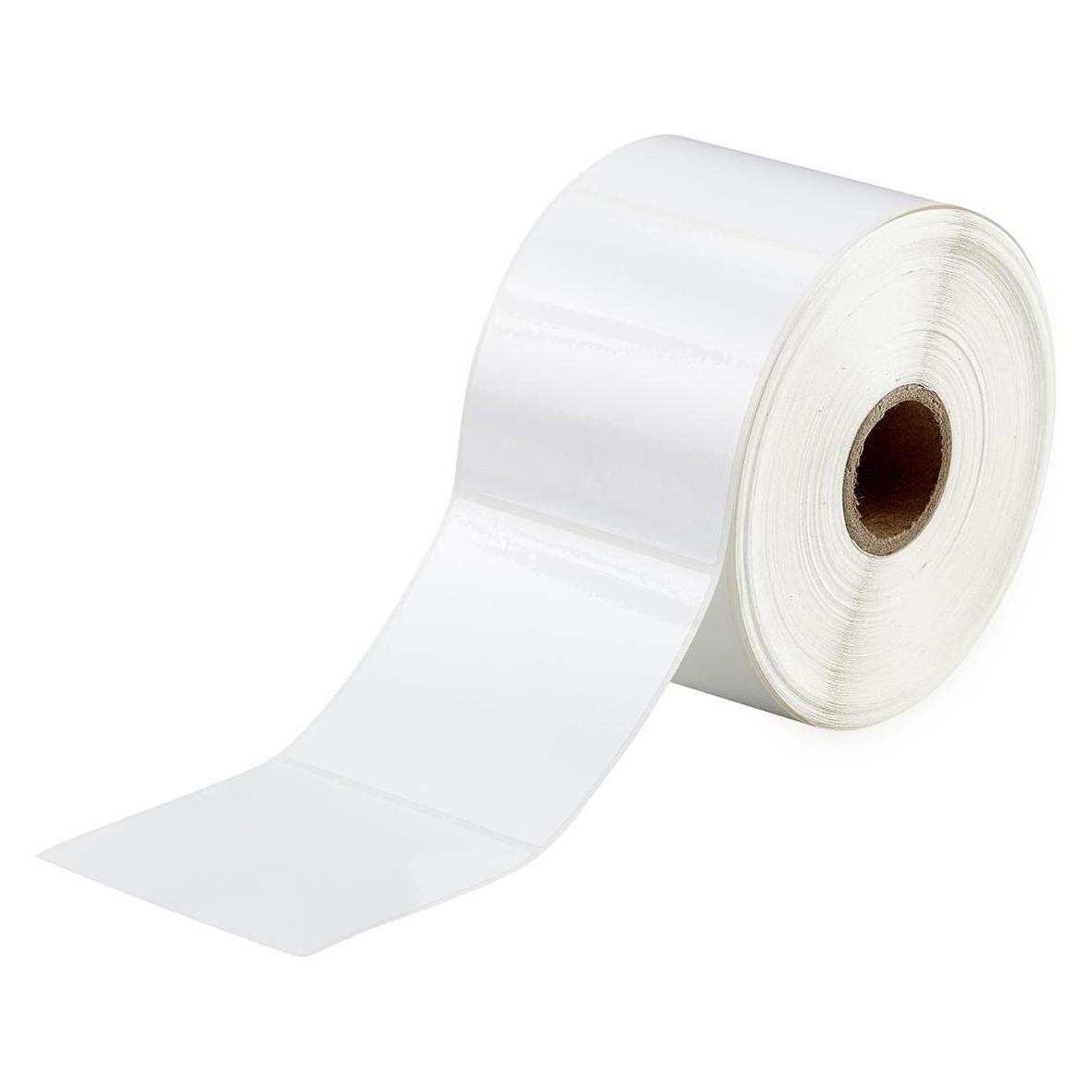 Brady BPT-240-405, B-7606, Papier, Weiss, 101.60 x 101.60 mm, permanent (1 VE = 12 Rollen á 380 E.) (BPT-240-405)
