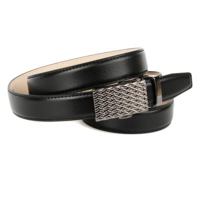 Ledergürtel ANTHONI CROWN, Damen, Gr. 105, schwarz, Leder, unifarben, Gürtel Ledergürtel, Automatik Damengürtel mit Metallschlaufe