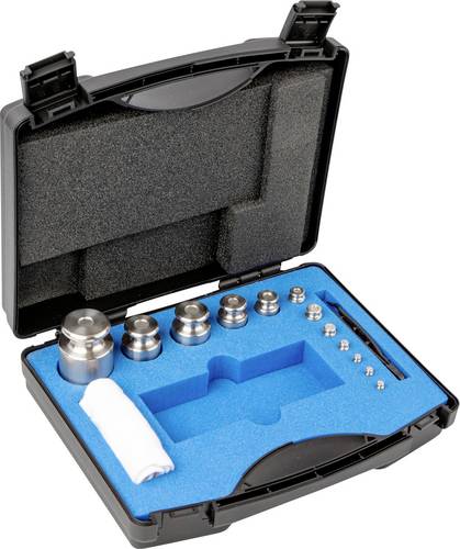 Kern 334-054 Gewichtssatz, F2, 1g - 500 g, Knopf, Edelstahl feingedreht, im Kunststoffkoffer