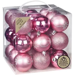 27 Weihnachtskugeln 6cm Kunststoff Christbaumkugeln Weihnachtsbaumkugeln