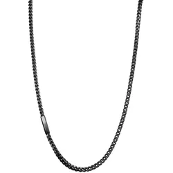 Brosway - Black steel necklace for men Ink BIK08, Handykette, Schwarz