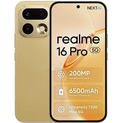 realme 16 Pro (256 GB, Master Gold, 6.78", Dual SIM, 5G), Smartphone, Gold