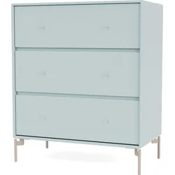 Carry Kommode hell himmelblau auf beigen Beinen