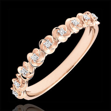 Edenly Ring BlÃ¼te - RosenkrÃ¤nzchen - Kleines Modell - RosÃ©gold und Diamanten