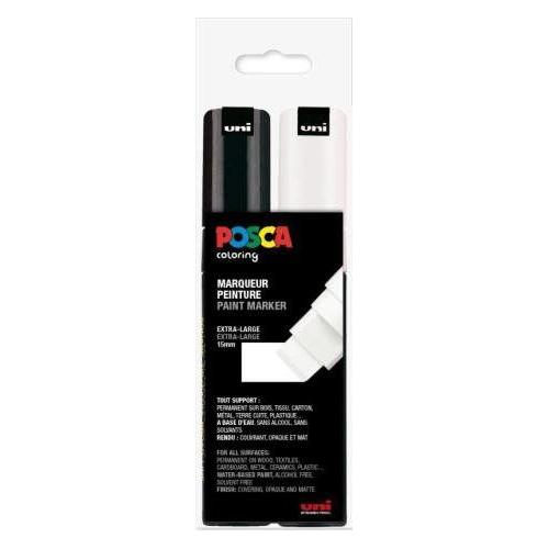 Posca PC-17K saet med sort og hvid (2x) (401620)