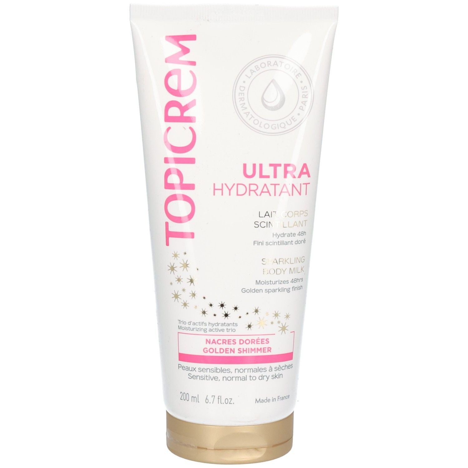 Topicrem Ultra Hydraterende Schitterende Lichaamscreme 200 ml Creme