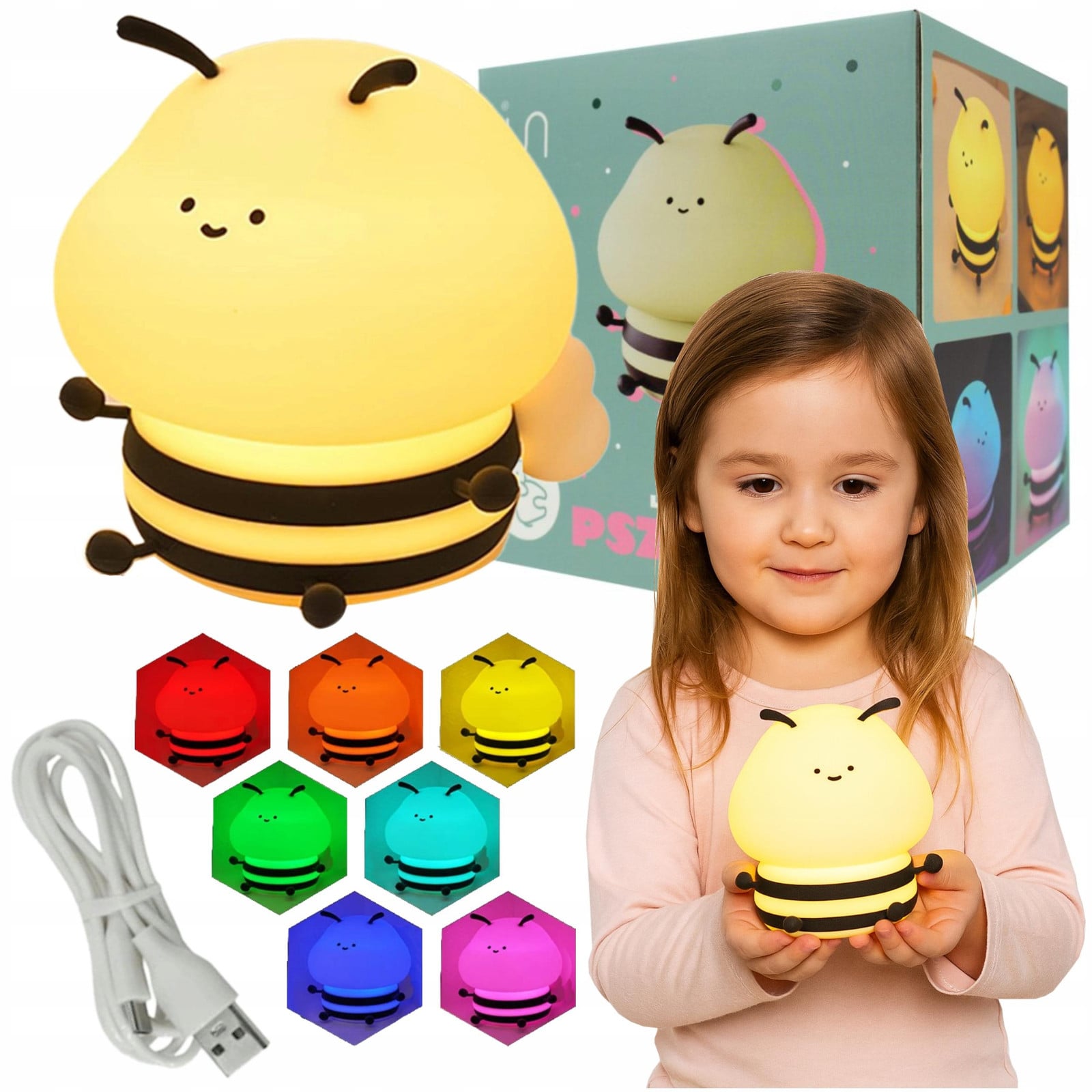 Eco Light Draadloos LED-nachtlampje voor kinderen met oplaadbare batterij