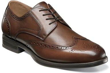 Florsheim Midtown Wing Tip Oxford Shoes - Mens 8.5 Brown Oxford E3