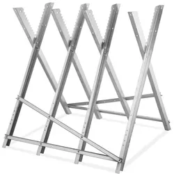 Relaxdays Sägebock aus Stahl bis 150 kg Silber