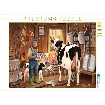 CALVENDO Puzzle Melken 2.0, Technik im Stall | 1000 Teile Lege-Größe 64 × 48 cm Foto-Puzzle für glückliche Stunden