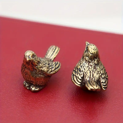 ModernMart Elegant Brass Sparrow Tea Pet Figurine For Tea Rituals And Home Decor Elegant Brass Sparrow Tea Pet Figurine For Tea Rituals And Home Decor