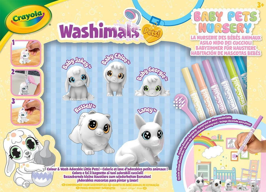 Crayola Washimals Baby Pets Nursery Pack Kleurset voor kinderen vanaf 3 jaar