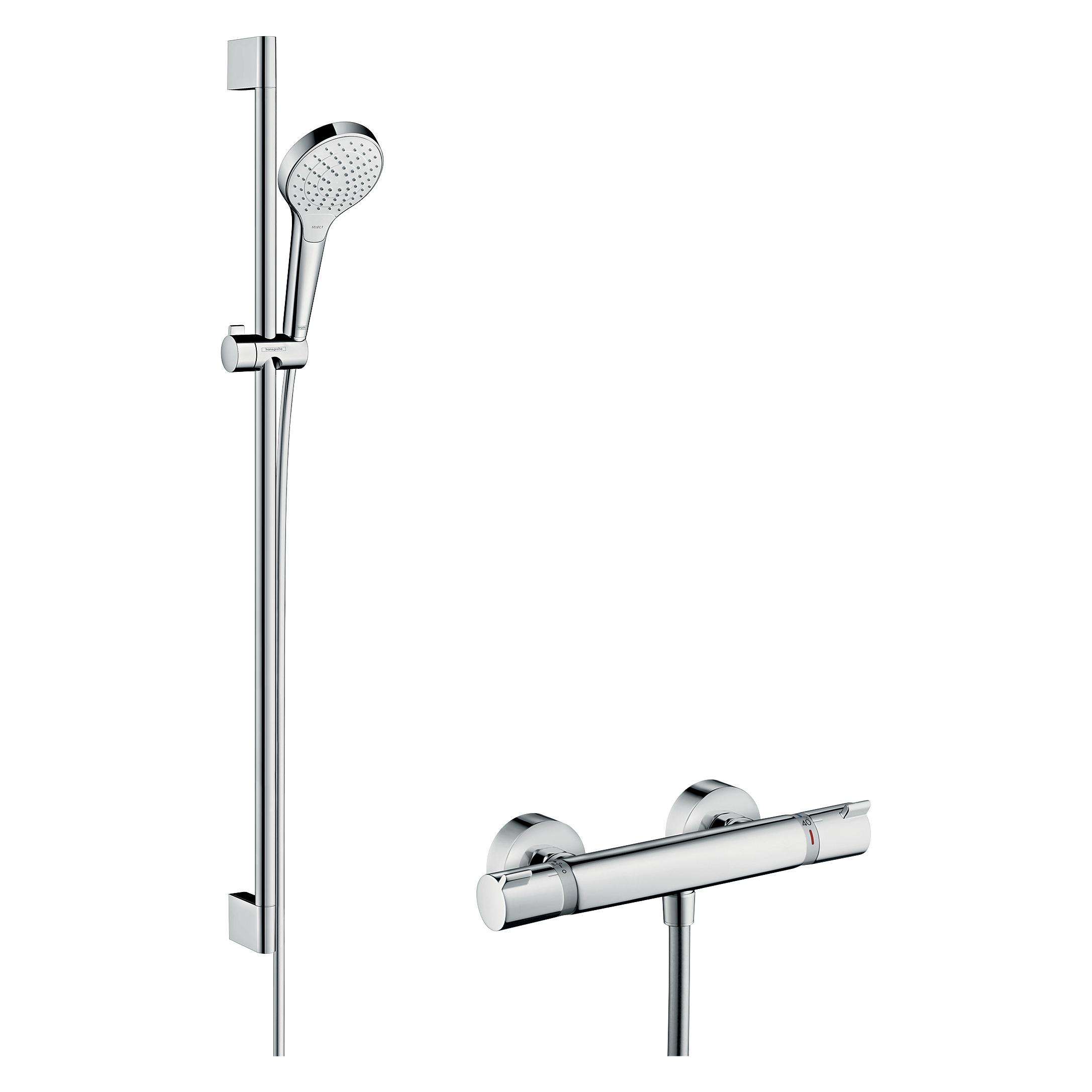 hansgrohe HG Brausekombi RAINDANCE Croma Sel S Var Shower Set 90cm we/chr (27014400)