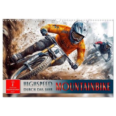 Mountainbike - Highspeed durch das Jahr (Wandkalender 2027 DIN A3 quer), CALVENDO Monatskalender