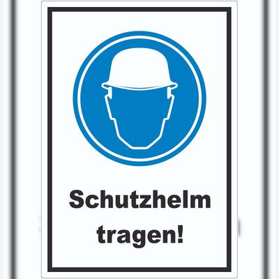 HB-Druck Schutzhelm tragen Aufkleber A4 (210x297mm)