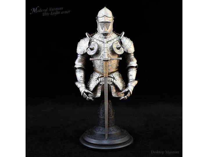190MM résine décoration de la maison artisanat ancienne armure médiévale européenne fini décoration de la maison modèle LTCP-277