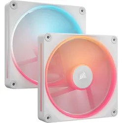 CORSAIR iCUE Link LX140-R RGB Dual Pack, weiß, LED-Steuerung, 140mm, 2er-Pack