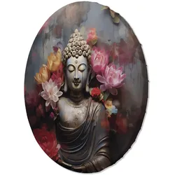 RUNDES BILD Grau 80/80 cm