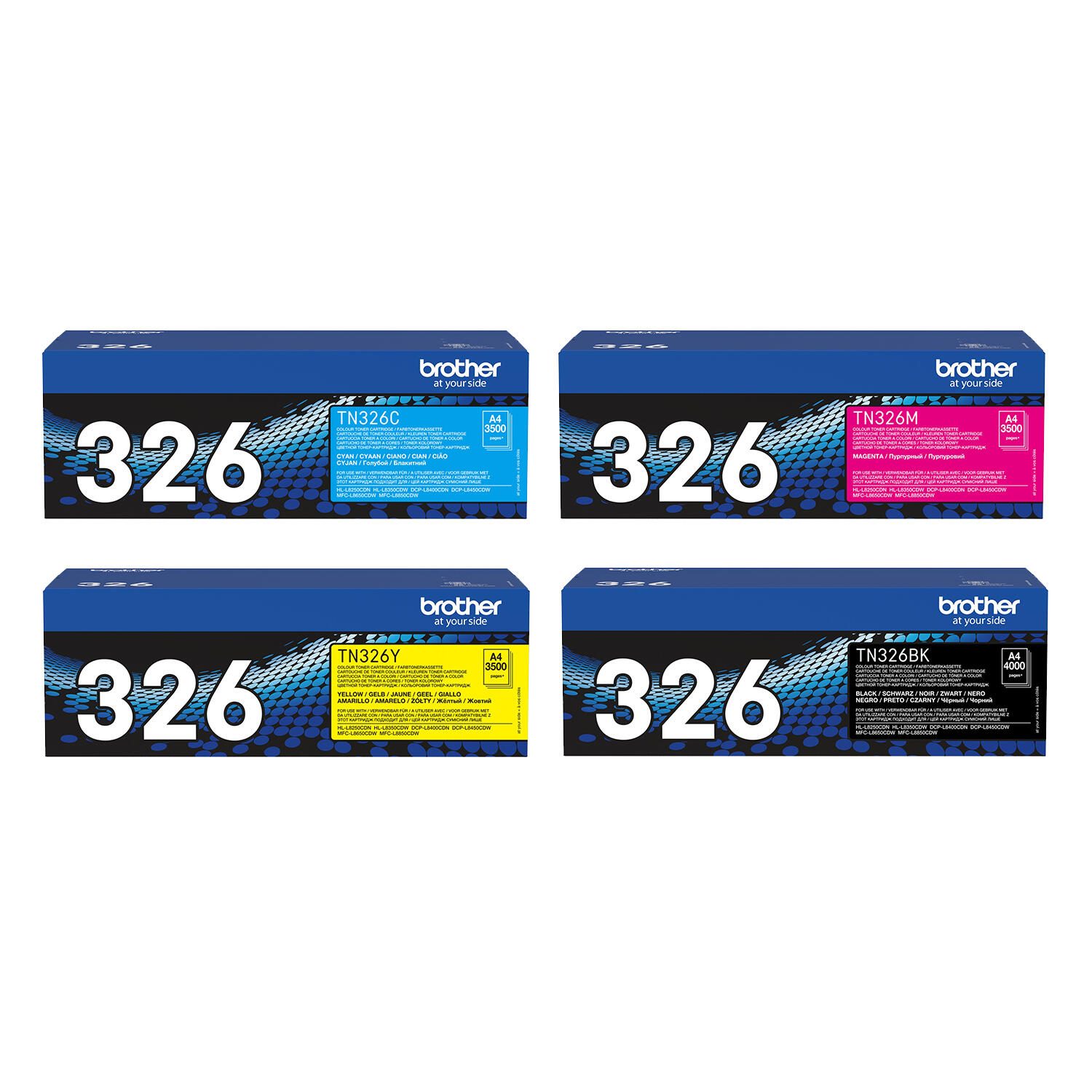 Brother Original TN326 Toner 4er Multipack OPTN326set