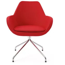 Sessel Fan Profim Bezug rot, Designer Piotr Kuchcinski, 67x86x60 cm