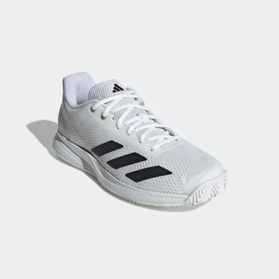 Tennisschuh ADIDAS PERFORMANCE "COURTFLASH SPEED 2", Herren, Gr. 42, schwarz-weiß (cloud weiß, ftwr weiß, core schwarz), Synthetik, Textil, Schuhe, für Hartcourt, All-Court