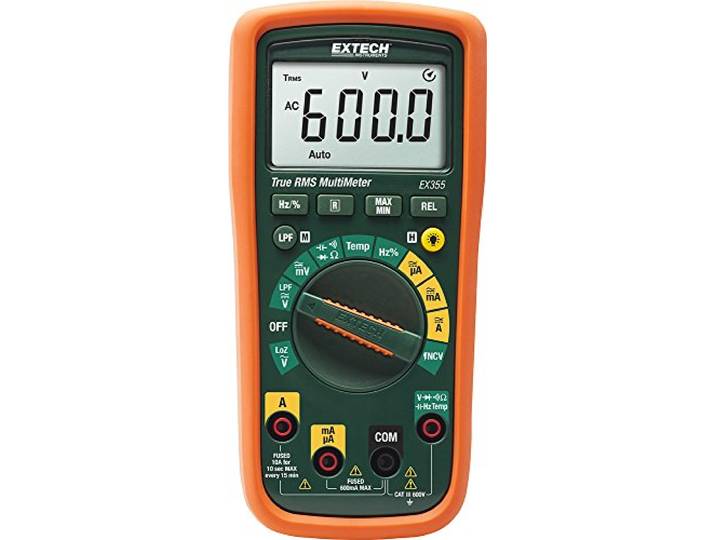 Extech EX355 True RMS Multimeter 12 Functies, NCV, 6000 Tellingen