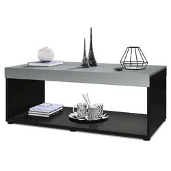 COUCHTISCH Pure Tischplatte und Blenden in Graphit seidenmatt