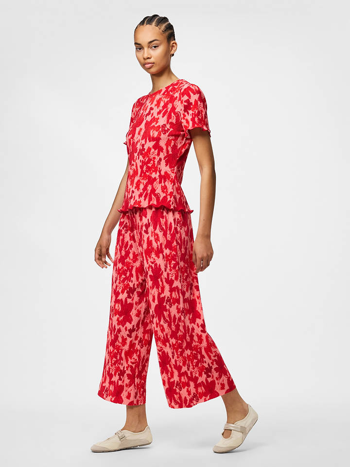 Pieces Culotte in Rot/ Rosa - S