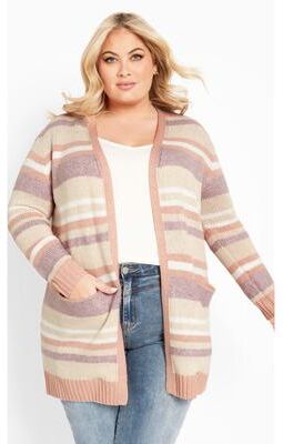 Plus Size Women's Simone Cardigan by Avenue in Pink (Size 26/28)