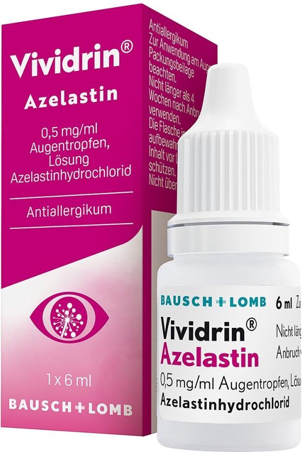 Vividrin Azelastin Augentropfen bei Heuschnupfen und Allergien