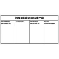 Instandhaltungsnachweis Feuerlöscher, DIN 14406-4, Folie, ablösbar, 120x60mm, 4/Bogen