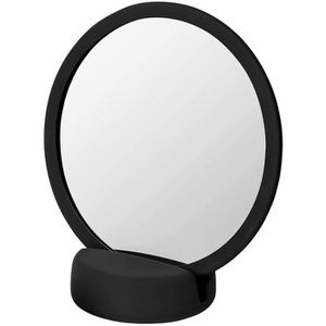 Blomus Kosmetikspiegel Sono Black 66280, schwarz, 5-fach Vergrößerung, mit Standfuß, Ø Spiegel 17 cm