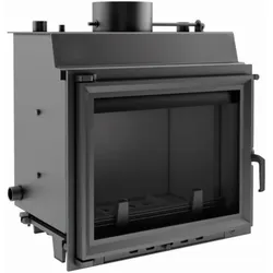 Kratki Wasserführender Kamineinsatz MAJA 8 kW Ø 180 schwarz Hausheizung Kamin
