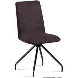 ESSZIMMERSTUHL (4er-Set) Desiri 47x92x60 Schwarz/Espresso