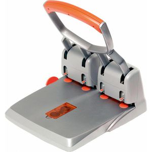Rapid Mehrfachlocher HDC150/4, 23223100, 4-fach Locher, silber / orange, bis 150 Blatt