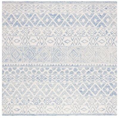 Lauren Ralph Lauren Handmade Theresa Blue Geometric Wool Area Rug