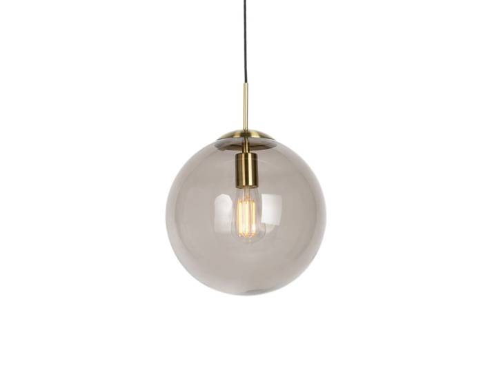 Suspension en verre doré/laiton
