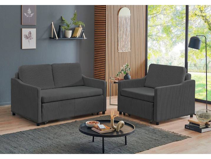 OTTO home Schlafsofa Anella, mit Cord-Bezug, mit Schlaffunktion, frei im Raum stellbar
