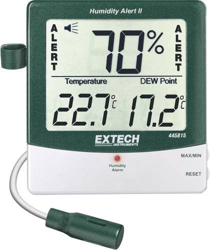 Extech 445815 Luftfeuchtemessgerät (Hygrometer) 10% rF 99% rF Taupunkt-/Schimmelwarnanzeige