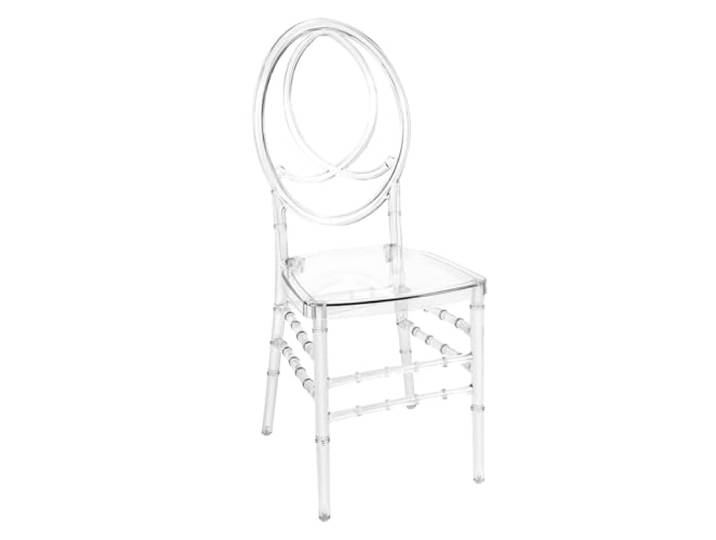 Esszimmerstuhl, Durchsichtiger Stuhl, Kunststoffstuhl 4 Stück, PC, 93,5cm Hoch, Modernes Design, für Esszimmer/Hochzeit/Party